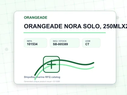 ORANGEADE NORA SOLO, 250MLX24BTL - ORANGEADE - IMPA 101534 - UOM CT