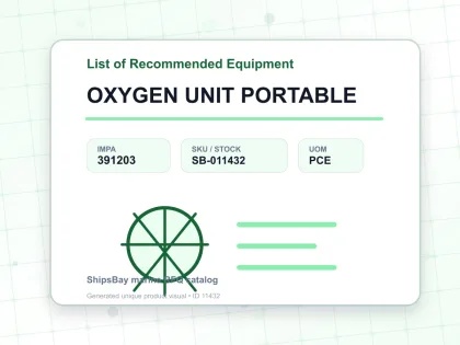 OXYGEN UNIT PORTABLE - List of Recommended Equipment - IMPA 391203 - UOM PCE