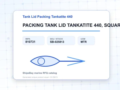 PACKING TANK LID TANKATITE 440, SQUARE 25X25MM - Tank Lid Packing Tankatite 440 - IMPA 810731 - UOM MTR