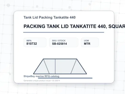 PACKING TANK LID TANKATITE 440, SQUARE 30X30MM - Tank Lid Packing Tankatite 440 - IMPA 810732 - UOM MTR