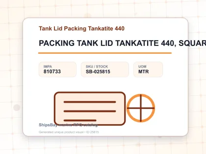 PACKING TANK LID TANKATITE 440, SQUARE 38X38MM - Tank Lid Packing Tankatite 440 - IMPA 810733 - UOM MTR