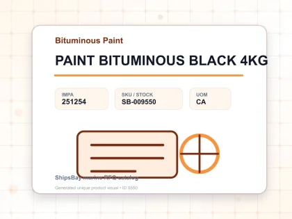 PAINT BITUMINOUS BLACK 4KG - Bituminous Paint - IMPA 251254 - UOM CA