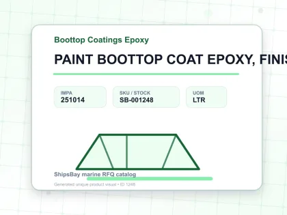 PAINT BOOTTOP COAT EPOXY, FINISH - Boottop Coatings Epoxy - IMPA 251014 - UOM LTR