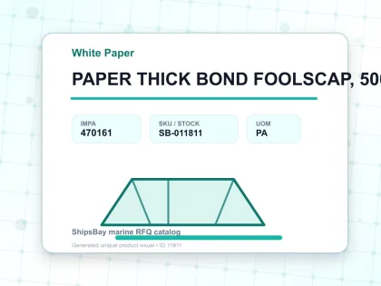 PAPER THICK BOND FOOLSCAP, 500SHT - White Paper - IMPA 470161 - UOM PA