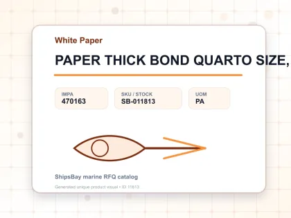 PAPER THICK BOND QUARTO SIZE, 500SHT - White Paper - IMPA 470163 - UOM PA