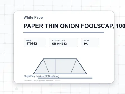 PAPER THIN ONION FOOLSCAP, 1000SHT - White Paper - IMPA 470162 - UOM PA