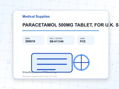 PARACETAMOL 500MG TABLET, FOR U.K. SHIPS - Medical Supplies - IMPA 390816 - UOM PCE