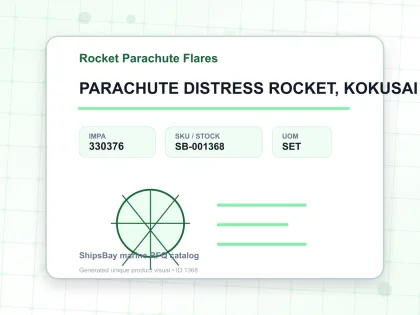 PARACHUTE DISTRESS ROCKET, KOKUSAI KP-16 2PCS/SET - Rocket Parachute Flares - IMPA 330376 - UOM SET