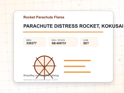 PARACHUTE DISTRESS ROCKET, KOKUSAI KP-16 4PCS/SET - Rocket Parachute Flares - IMPA 330377 - UOM SET