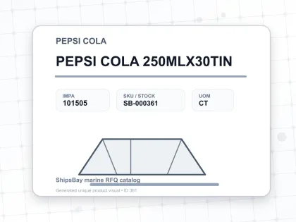 PEPSI COLA 250MLX30TIN - PEPSI COLA - IMPA 101505 - UOM CT