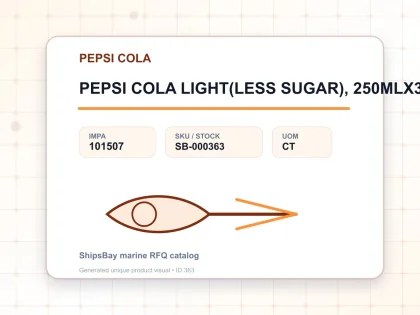 PEPSI COLA LIGHT(LESS SUGAR), 250MLX30S - PEPSI COLA - IMPA 101507 - UOM CT