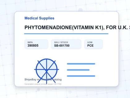 PHYTOMENADIONE(VITAMIN K1), FOR U.K. SHIPS - Medical Supplies - IMPA 390805 - UOM PCE