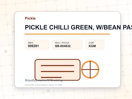 PICKLE CHILLI GREEN, W/BEAN PASTE - Pickle - IMPA 006281 - UOM KGM