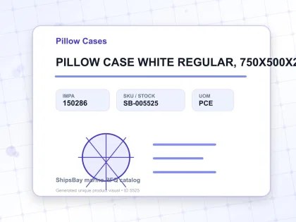 PILLOW CASE WHITE REGULAR, 750X500X200MM - Pillow Cases - IMPA 150286 - UOM PCE