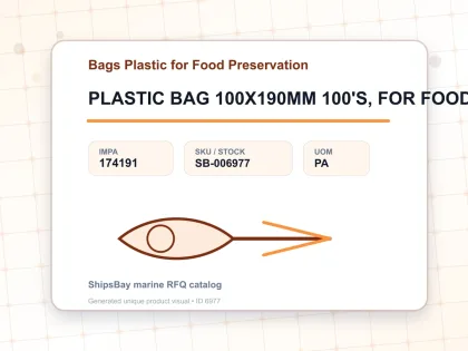 PLASTIC BAG 100X190MM 100'S, FOR FOOD RESERVATION - Bags Plastic for Food Preservation - IMPA 174191 - UOM PA