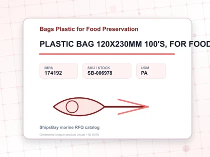 PLASTIC BAG 120X230MM 100'S, FOR FOOD RESERVATION - Bags Plastic for Food Preservation - IMPA 174192 - UOM PA