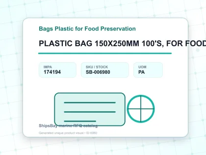 PLASTIC BAG 150X250MM 100'S, FOR FOOD RESERVATION - Bags Plastic for Food Preservation - IMPA 174194 - UOM PA