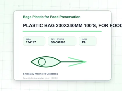 PLASTIC BAG 230X340MM 100'S, FOR FOOD RESERVATION - Bags Plastic for Food Preservation - IMPA 174197 - UOM PA