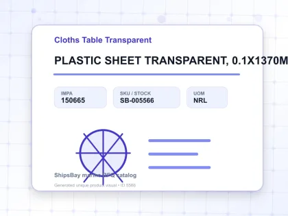 PLASTIC SHEET TRANSPARENT, 0.1X1370MMX100MTR - Cloths Table Transparent - IMPA 150665 - UOM NRL