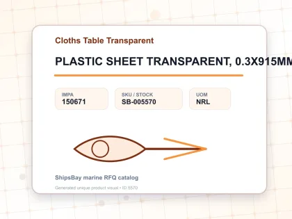 PLASTIC SHEET TRANSPARENT, 0.3X915MMX30MTR - Cloths Table Transparent - IMPA 150671 - UOM NRL