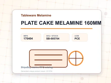 PLATE CAKE MELAMINE 160MM - Tableware Melamine - IMPA 170404 - UOM PCE