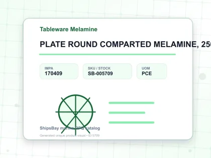 PLATE ROUND COMPARTED MELAMINE, 250MM - Tableware Melamine - IMPA 170409 - UOM PCE