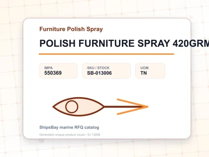 POLISH FURNITURE SPRAY 420GRM - Furniture Polish Spray - IMPA 550369 - UOM TN