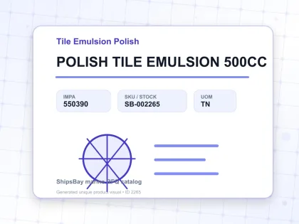 POLISH TILE EMULSION 500CC - Tile Emulsion Polish - IMPA 550390 - UOM TN