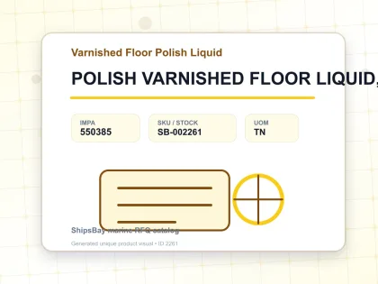 POLISH VARNISHED FLOOR LIQUID, 1LTR - Varnished Floor Polish Liquid - IMPA 550385 - UOM TN