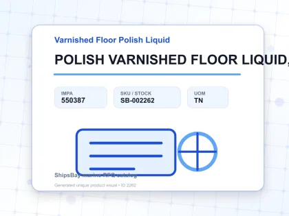 POLISH VARNISHED FLOOR LIQUID, 4LTR - Varnished Floor Polish Liquid - IMPA 550387 - UOM TN