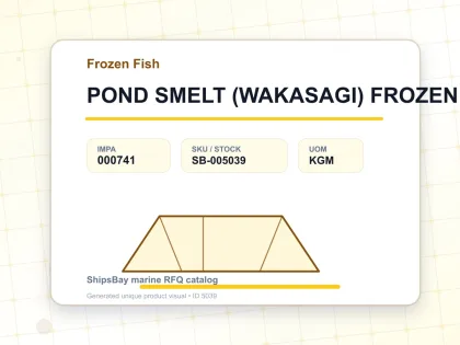 POND SMELT (WAKASAGI) FROZEN - Frozen Fish - IMPA 000741 - UOM KGM