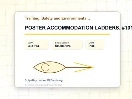 POSTER ACCOMMODATION LADDERS, #1013W 475X330MM - Training, Safety and Environmental Posters - IMPA 331513 - UOM PCE