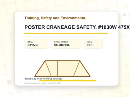 POSTER CRANEAGE SAFETY, #1030W 475X330MM - Training, Safety and Environmental Posters - IMPA 331530 - UOM PCE
