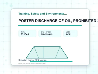 POSTER DISCHARGE OF OIL, PROHIBITED 297X210MM - Training, Safety and Environmental Posters - IMPA 331543 - UOM PCE