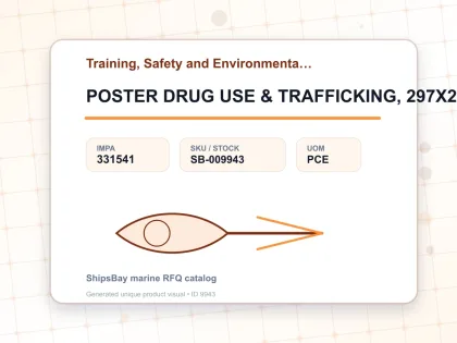 POSTER DRUG USE & TRAFFICKING, 297X210MM - Training, Safety and Environmental Posters - IMPA 331541 - UOM PCE