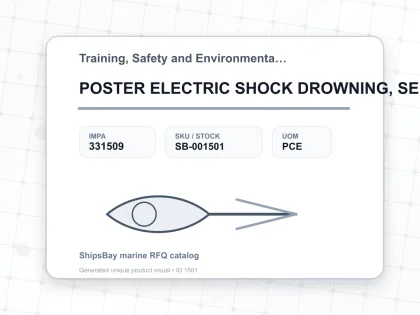 POSTER ELECTRIC SHOCK DROWNING, SERIOUS INJURY 1009W 475X330MM - Training, Safety and Environmental Posters - IMPA 331509 - UOM PCE