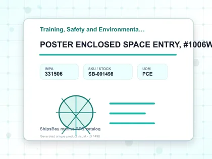POSTER ENCLOSED SPACE ENTRY, #1006W 475X330MM - Training, Safety and Environmental Posters - IMPA 331506 - UOM PCE