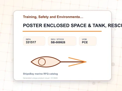 POSTER ENCLOSED SPACE & TANK, RESCUE #1017W 475X330MM - Training, Safety and Environmental Posters - IMPA 331517 - UOM PCE