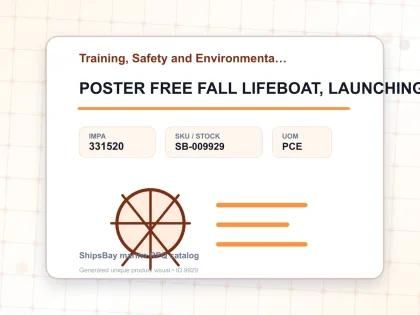 POSTER FREE FALL LIFEBOAT, LAUNCHING #1020W 475X330MM - Training, Safety and Environmental Posters - IMPA 331520 - UOM PCE