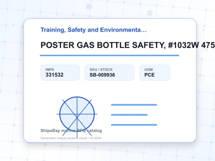 POSTER GAS BOTTLE SAFETY, #1032W 475X330MM - Training, Safety and Environmental Posters - IMPA 331532 - UOM PCE