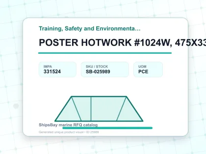 POSTER HOTWORK #1024W, 475X330MM - Training, Safety and Environmental Posters - IMPA 331524 - UOM PCE