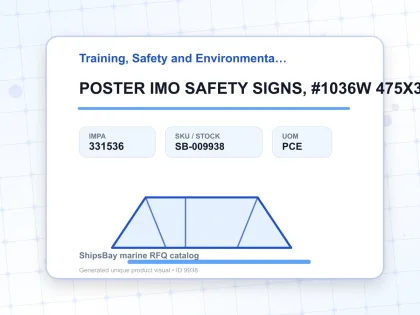 POSTER IMO SAFETY SIGNS, #1036W 475X330MM - Training, Safety and Environmental Posters - IMPA 331536 - UOM PCE