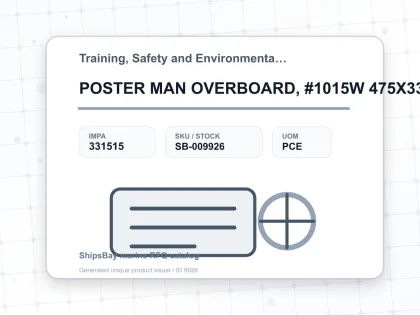 POSTER MAN OVERBOARD, #1015W 475X330MM - Training, Safety and Environmental Posters - IMPA 331515 - UOM PCE