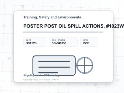 POSTER POST OIL SPILL ACTIONS, #1023W 475X330MM - Training, Safety and Environmental Posters - IMPA 331523 - UOM PCE