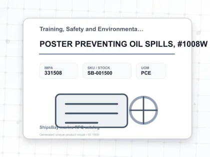POSTER PREVENTING OIL SPILLS, #1008W 475X330MM - Training, Safety and Environmental Posters - IMPA 331508 - UOM PCE