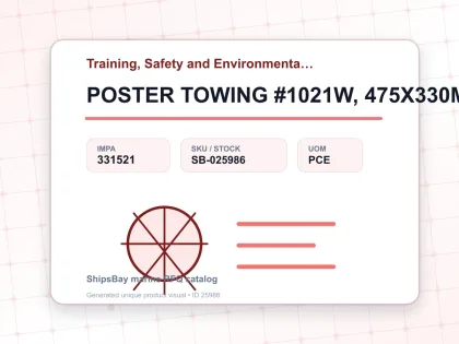 POSTER TOWING #1021W, 475X330MM - Training, Safety and Environmental Posters - IMPA 331521 - UOM PCE