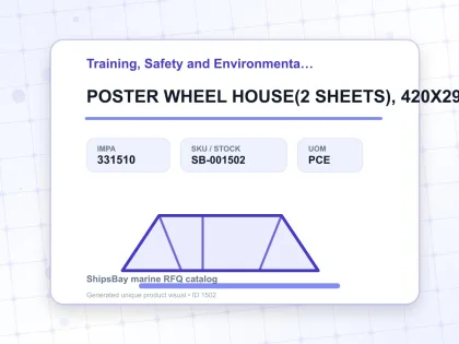 POSTER WHEEL HOUSE(2 SHEETS), 420X297MM - Training, Safety and Environmental Posters - IMPA 331510 - UOM PCE