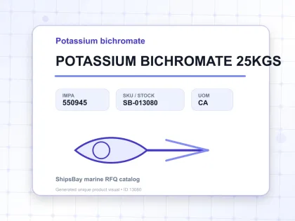 POTASSIUM BICHROMATE 25KGS - Potassium bichromate - IMPA 550945 - UOM CA