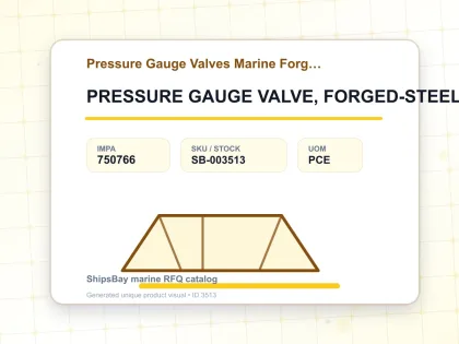PRESSURE GAUGE VALVE, FORGED-STEEL F7341 100KG-3/8C - Pressure Gauge Valves Marine Forged Steel 100kgf/cm2 F-7341 - IMPA 750766 - UOM PCE