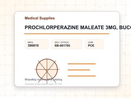 PROCHLORPERAZINE MALEATE 3MG, BUCCAL TABLET FOR U.K. SHIPS - Medical Supplies - IMPA 390810 - UOM PCE